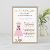 Birthday Party Invitation Kaart (Staand voorkant)