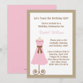 Birthday Party Invitation Kaart (Voorkant / Achterkant)