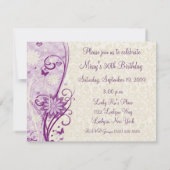 Birthday Party Invitation Kaart (Achterkant)