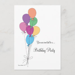 Birthday Party Invitation Kaart