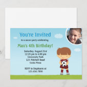 Birthday Party Invitation Kaart (Voorkant / Achterkant)