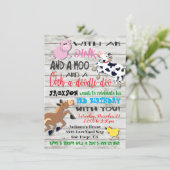 Birthday Party Invitation Kaart (Staand voorkant)