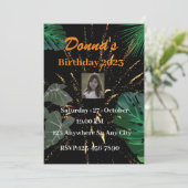 Birthday party Invitation Kaart (Staand voorkant)