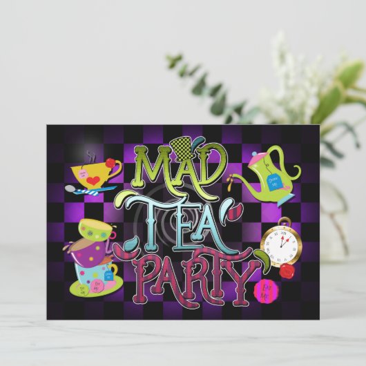 Birthday Party Invitation Kaart (Staand voorkant)