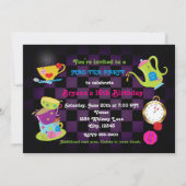 Birthday Party Invitation Kaart (Achterkant)