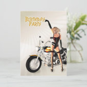 Birthday party Invitation Kaart (Staand voorkant)