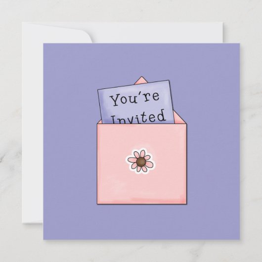 Birthday Party Invitation Kaart (Achterkant)