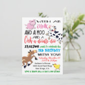 Birthday Party Invitation Kaart (Staand voorkant)