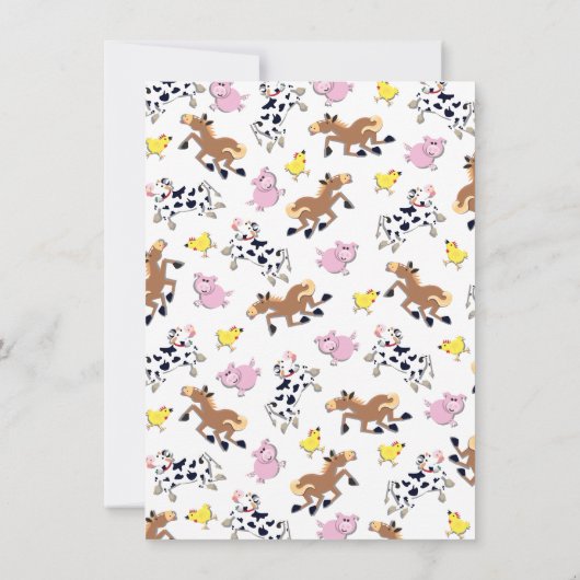 Birthday Party Invitation Kaart (Achterkant)