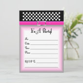 Birthday Party Invitation Kaart (Staand voorkant)