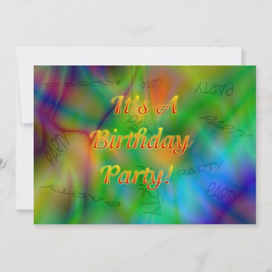 Birthday Party Invitation Kaart (Voorkant)