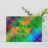 Birthday Party Invitation Kaart (Staand voorkant)