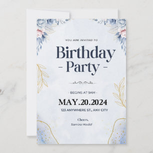 Birthday Party Invitation Kaart
