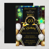 Birthday Party Invitation Kaart (Voorkant / Achterkant)