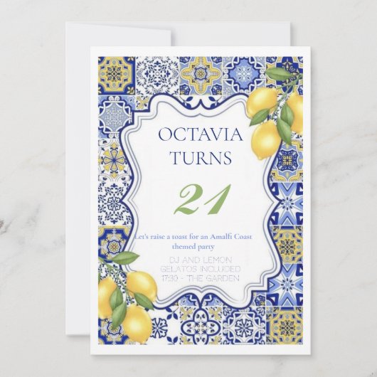 Birthday Party Invitation Kaart (Voorkant)