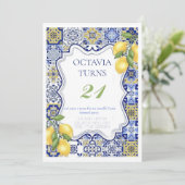 Birthday Party Invitation Kaart (Staand voorkant)