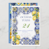 Birthday Party Invitation Kaart (Voorkant / Achterkant)