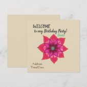 Birthday Party Invitation Kaart (Voorkant / Achterkant)