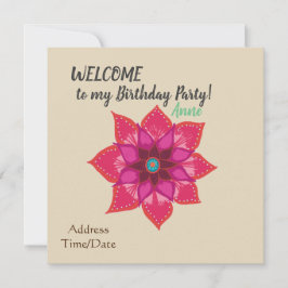 Birthday Party Invitation Kaart