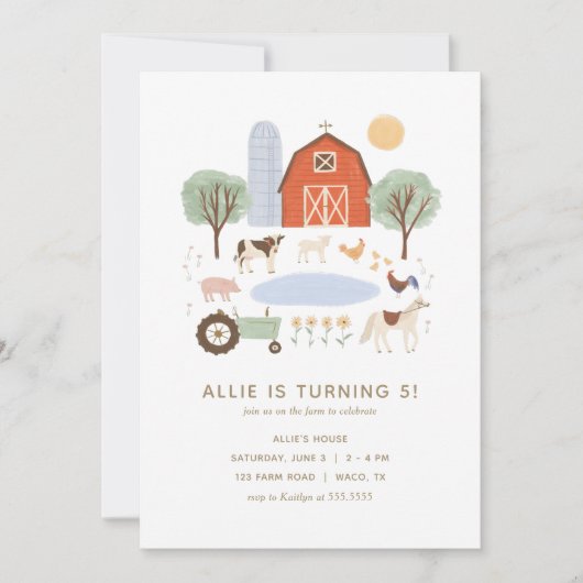 Birthday Party Invitation Kaart (Voorkant)