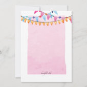 Birthday Party Invitation Kaart (Achterkant)