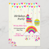 Birthday Party Invitation Kaart (Voorkant / Achterkant)