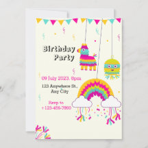 Birthday Party Invitation Kaart