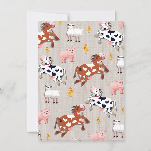 Birthday Party Invitation Kaart (Achterkant)