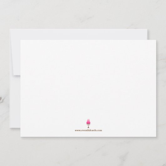 Birthday Party Invitation Kaart (Achterkant)