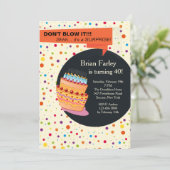 Birthday Party Invitation Kaart (Staand voorkant)