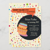 Birthday Party Invitation Kaart (Voorkant / Achterkant)