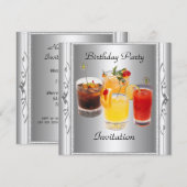 Birthday Party Invitation Kaart (Voorkant / Achterkant)