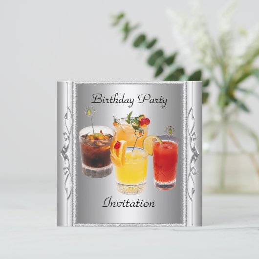 Birthday Party Invitation Kaart (Staand voorkant)