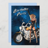 Birthday party Invitation Kaart (Voorkant / Achterkant)