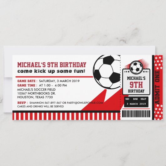 Birthday Party Invitation Kaart (Voorkant)