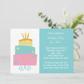 Birthday Party Invitation Kaart (Staand voorkant)