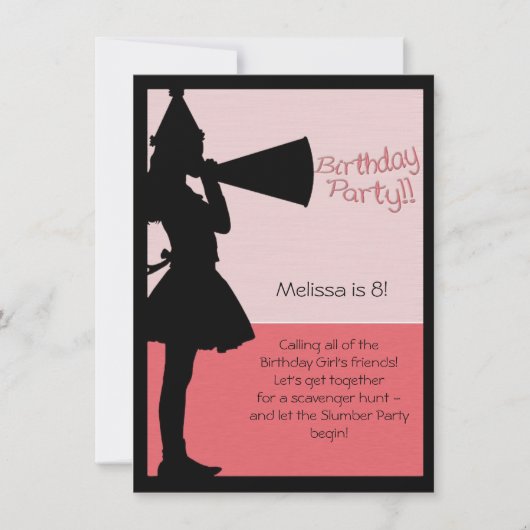 Birthday Party Invitation Kaart (Voorkant)