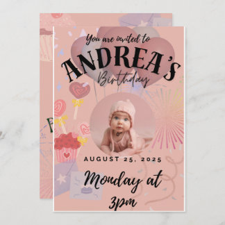 Birthday Party Invitation Kaart