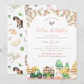 Birthday Party Invitation Kaart (Voorkant / Achterkant)