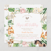 Birthday Party Invitation Kaart (Voorkant / Achterkant)