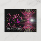 Birthday Party Invitation Kaart Visitekaartje (Voorkant)