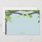 Birthday party Invitation oerwoud Zoo Animals Kaart (Achterkant)