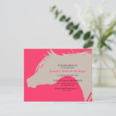 Birthday Party Invitation roze Arabian Horse Kaart (Staand voorkant)