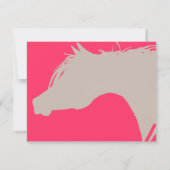 Birthday Party Invitation roze Arabian Horse Kaart (Achterkant)