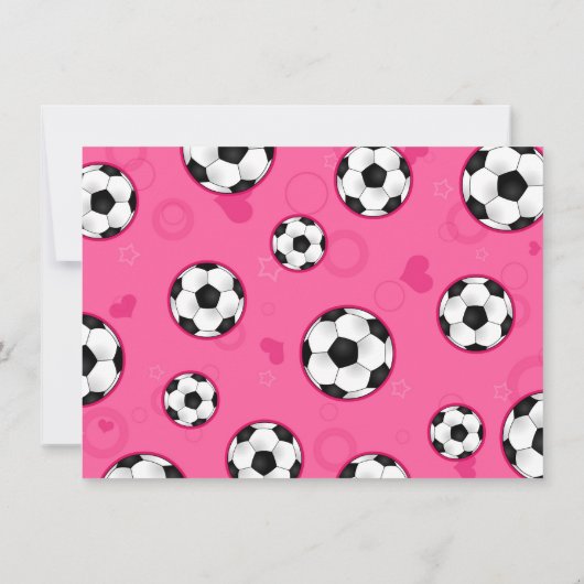 Birthday Party Invitation roze Kaart (Achterkant)