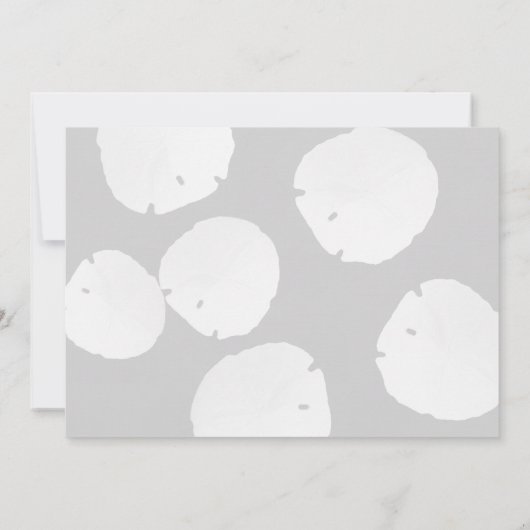 Birthday Party Invitation Sand Dollar Chalkboard Kaart (Achterkant)