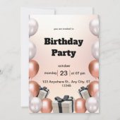 Birthday Party Invitation Save The Date (Voorkant)