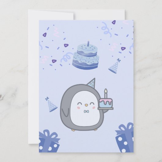 Birthday Party Invitation Save The Date (Achterkant)