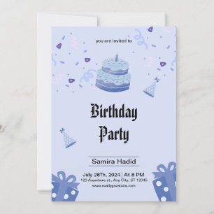 Birthday Party Invitation Save The Date