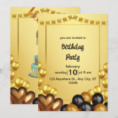 Birthday Party Invitation Save The Date (Voorkant / Achterkant)